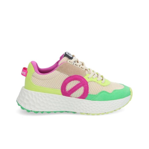 NO NAME - SCARPA DA DONNA CARTER JOGGER W VERDE/GIALLO/FUXIA